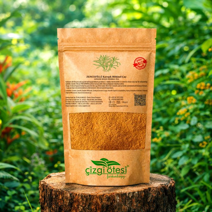 ZENCEFİLLİ KARIŞIK BİTKİSEL ÇAY                          	Herba Cum Zingiber Officinale Teae	150 gr